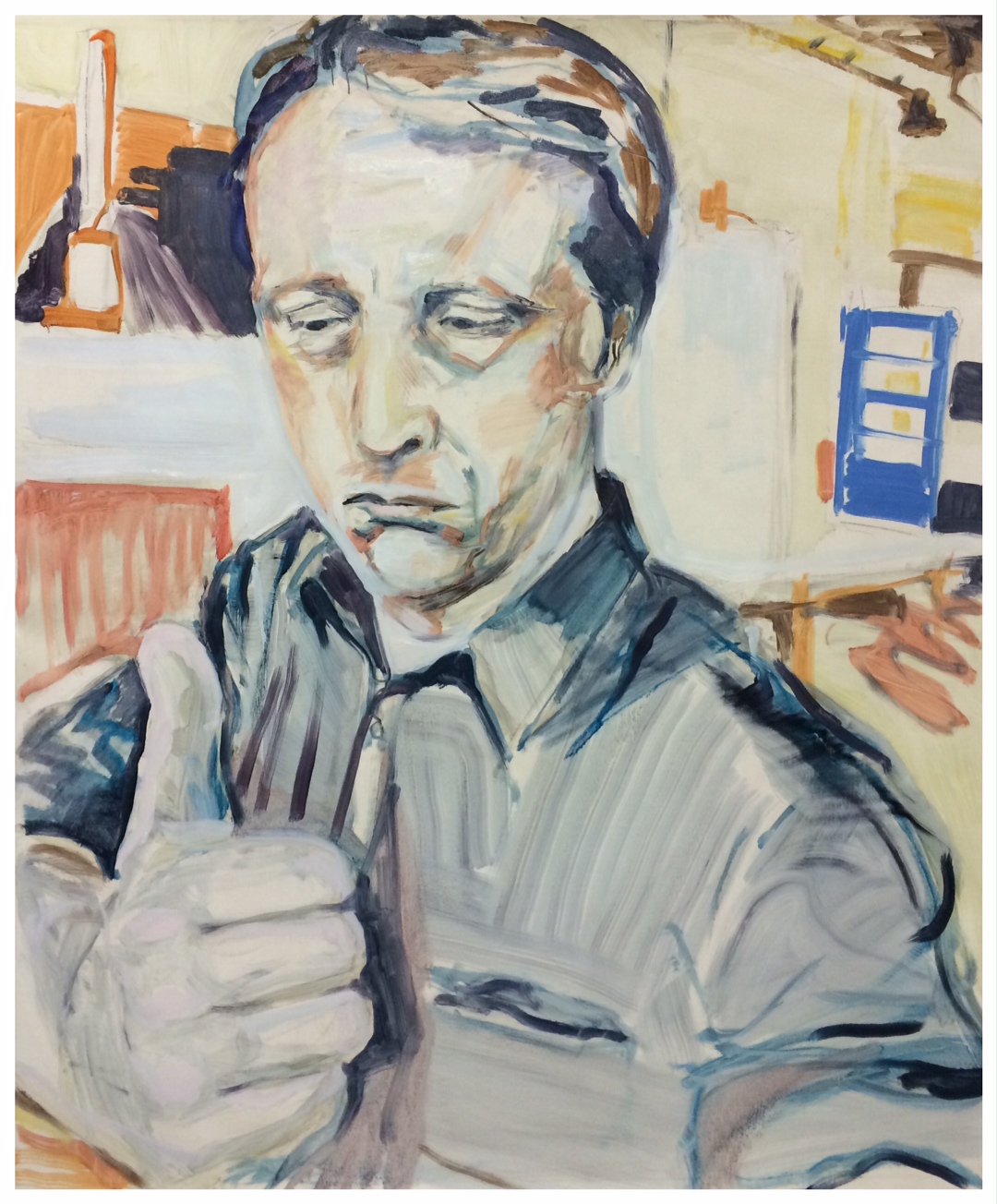 Man, duim, selfie